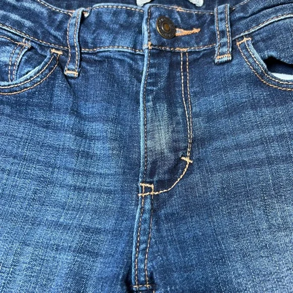 Abercrombie & Fitch Womens Size 2R Jeans 26x31 Blue Raw Hem Super CasualSkinny - Picture 15 of 15